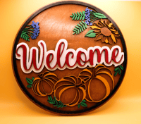 Image 2 of 10 inch Hand Painted Layered Door Hangers-Page 2