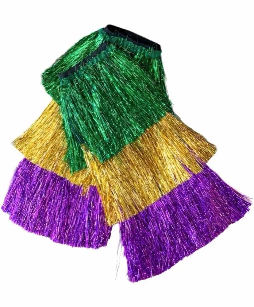 Image of Mardi Gras Tinsel Leg Warmers 