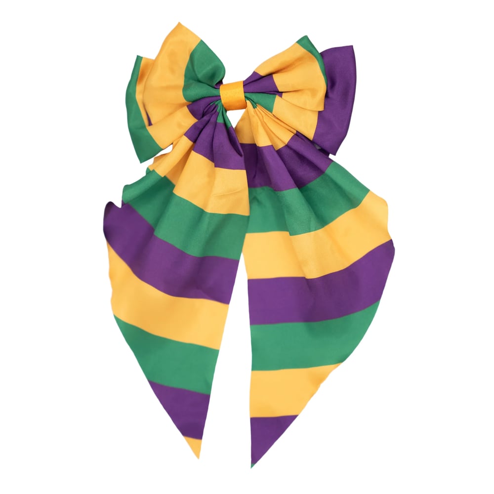 Image of Mardi Gras Hair Bow