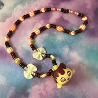 Image 1 of Kawaii S'mores Kitty Cat Kandi Necklace