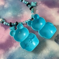 Image 2 of Blue Frog Capsule Kandi Necklace
