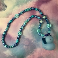 Image 2 of Axolotl Rubber Ducky Kandi Necklace