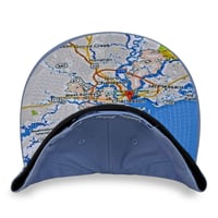 Image 2 of The Cap with the Map™ – Light Blue/Navy
