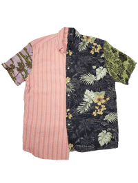 Image 1 of Upcycled 'Tropical Psychedelic' shirt