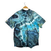 Men’s Button Down Shirt (Size XXL) Blue Green