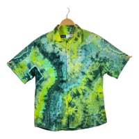 Men’s Button Down Shirt (Size L) Bright Green