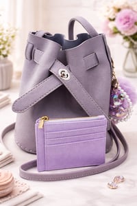 Image 1 of Sugar Plum Mini Bucket Bag & Wallet Set