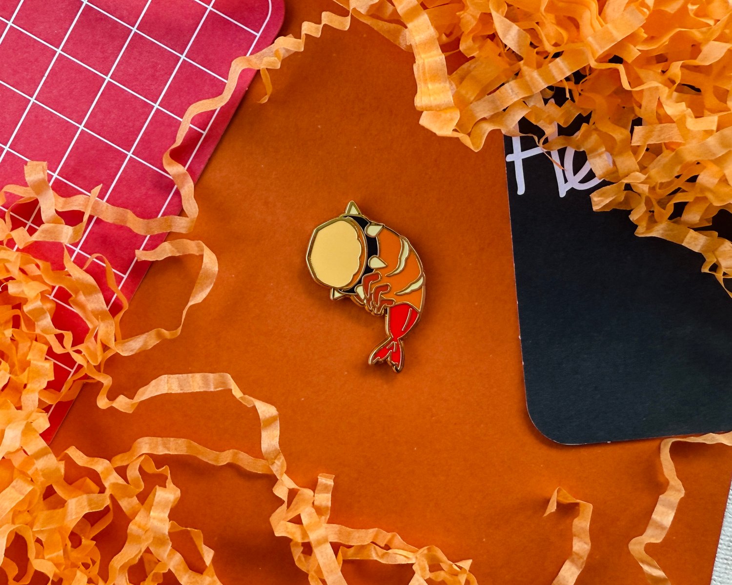 Collared Shrimp Enamel Pin