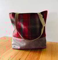 Image 4 of Scottish Tartan Tote Bag- Extra Warm Fraser Red