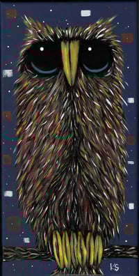 Image 1 of ORIGINAL 7x14 acrylic on stretched canvas, 'Faye Sprewell Knows Whose Fragile Ego To Stroke'