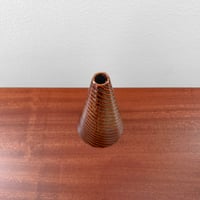 Image 2 of Gustavsberg Domino Small Brown Conical Vase