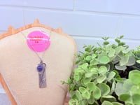 Blue Cornflower Engraved Flower Stem N/Lace