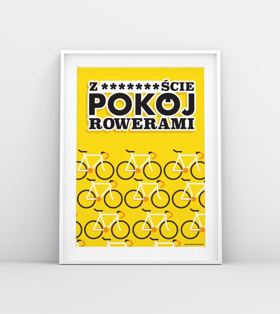 Image of PLAKAT Z*** POKÓJ ROWERAMI