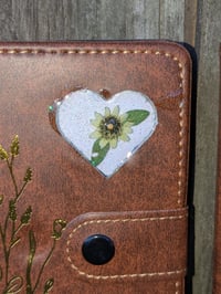 Image 2 of Mini Sunflower Leather Mustard Seed Journal 