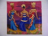 3 Indonesian Dancers painted on silk only available as print