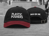 Image 1 of BLACK SKATE OR DIE. Dad cap by Chase Rushing.