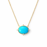 Image 1 of Victorian Turquoise Oval Necklace