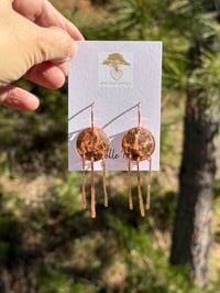 Copper dangle earrings 