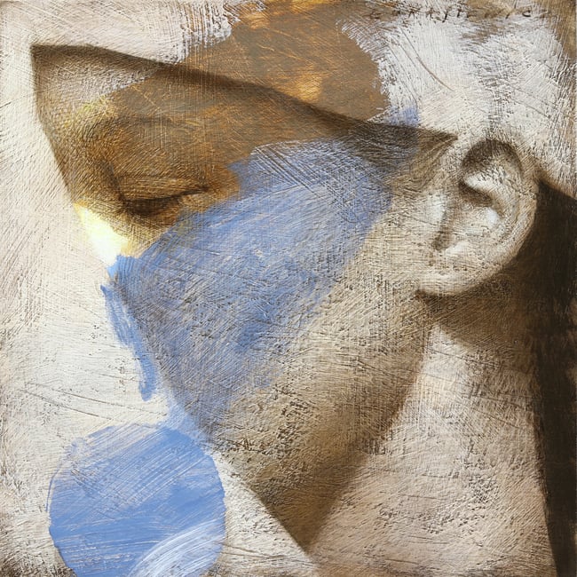 Composition wiith ultramarine and brown I