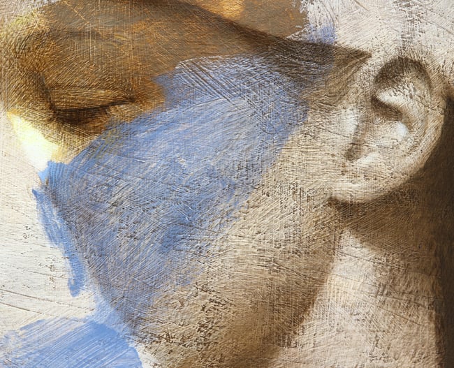 Composition wiith ultramarine and brown I