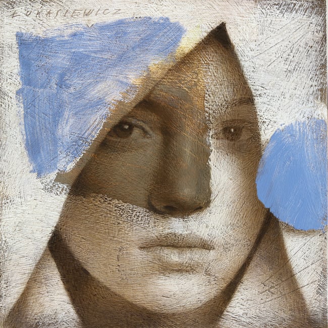 Composition wiith ultramarine and brown  II