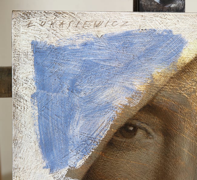 Composition wiith ultramarine and brown  II