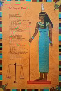 Image 1 of "42 Laws of Ma'at" Original Painting 