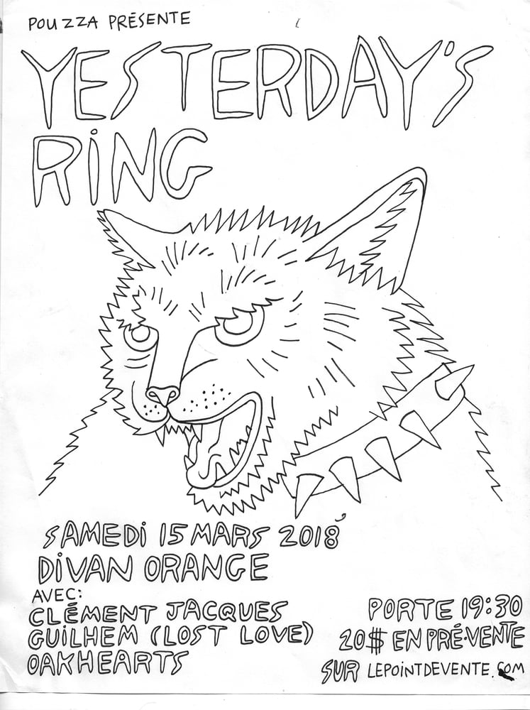 Image de Yesterday's Ring flyer 2018 - Artwork original de Karmen Menthol.