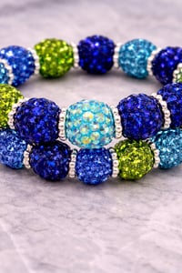Image 2 of 2pc Ocean Crush Stack – Arm Kandii™ Rhinestone Bracelet Set