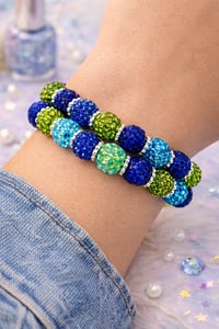 Image 4 of 2pc Ocean Crush Stack – Arm Kandii™ Rhinestone Bracelet Set