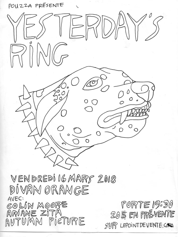 Image de Yesterday's Ring flyer- Artwork original de Karmen Menthol.