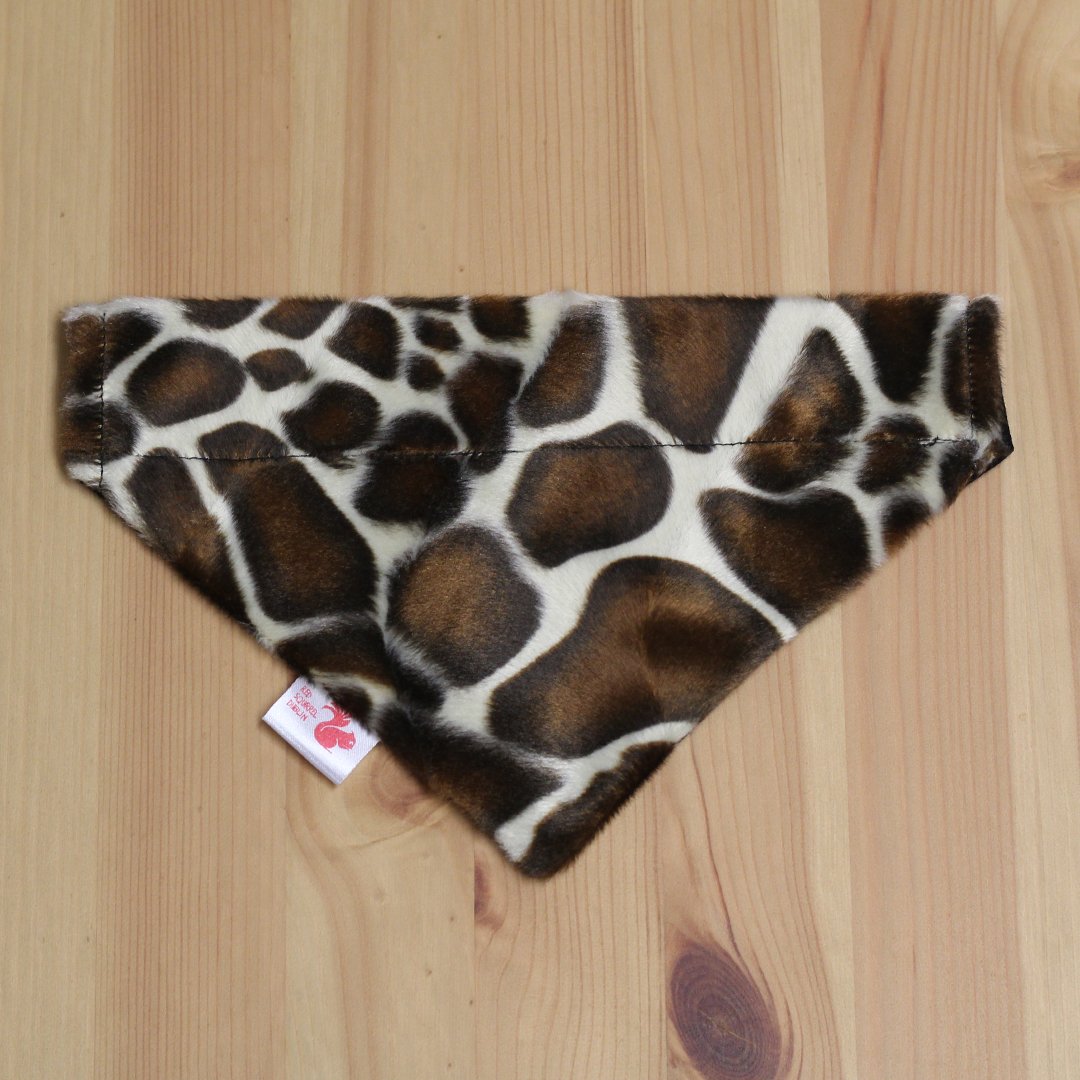 Image of Faux Fur Giraffe dog & cat bandana