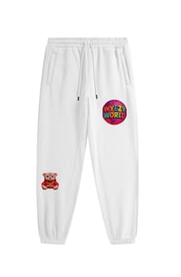 White joggers 
