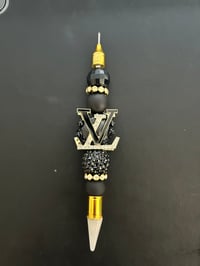 Gold/black Lv Beaded diamond picker pen (ONLY 1 AVAILABLE)
