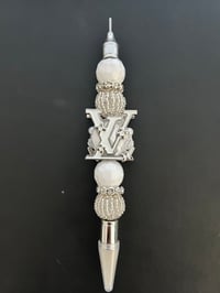 Silver/white Lv Beaded diamond picker pen (ONLY 1 AVAILABLE)