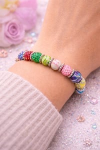 Image 2 of Candy Crush Rhinestone & Marble Bracelet – Arm Kandii™