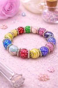 Image 1 of Candy Crush Rhinestone & Marble Bracelet – Arm Kandii™