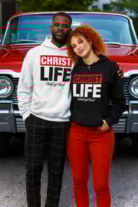 CHRIST LIFE > HOODIE BLACK - WHITE 