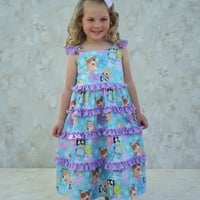 Bluey & Bingo Tiered Ruffle Dress