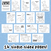 Image 3 of PREORDER ⏰ Dessert Dinos Colouring Book 2 | Cute dinosaur art colouring pages activity