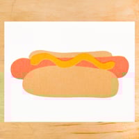 Image 1 of HOT DOG MINI GREETING CARD (SINGLE OR BOX OF 6)