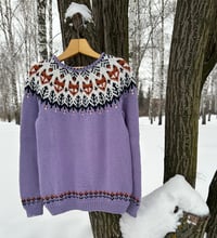 Image 4 of “Into the wild” sweater - Lilac - Ready to ship