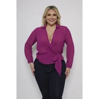 Wrap Blouse with side tie