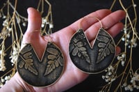 Image 2 of Large Chunky Fern Hoops D