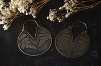 Image 2 of Large Chunky Fern Hoops E