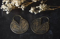 Image 1 of Large Chunky Fern Hoops D