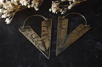 Image 1 of Large Fern Triangle Hoops C