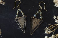 Image 1 of Fern and Labradorite Drop Earrings