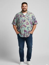 Image 1 of Size 3XL - Button Down Rayon Shirt 