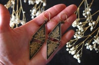 Image 3 of Mirrored Fern Drop Earrings